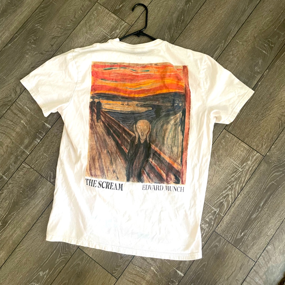 Vintage HOLLISTER - T-Shirt with 'The 😱Scream' by artist Edvard Munch - unisex